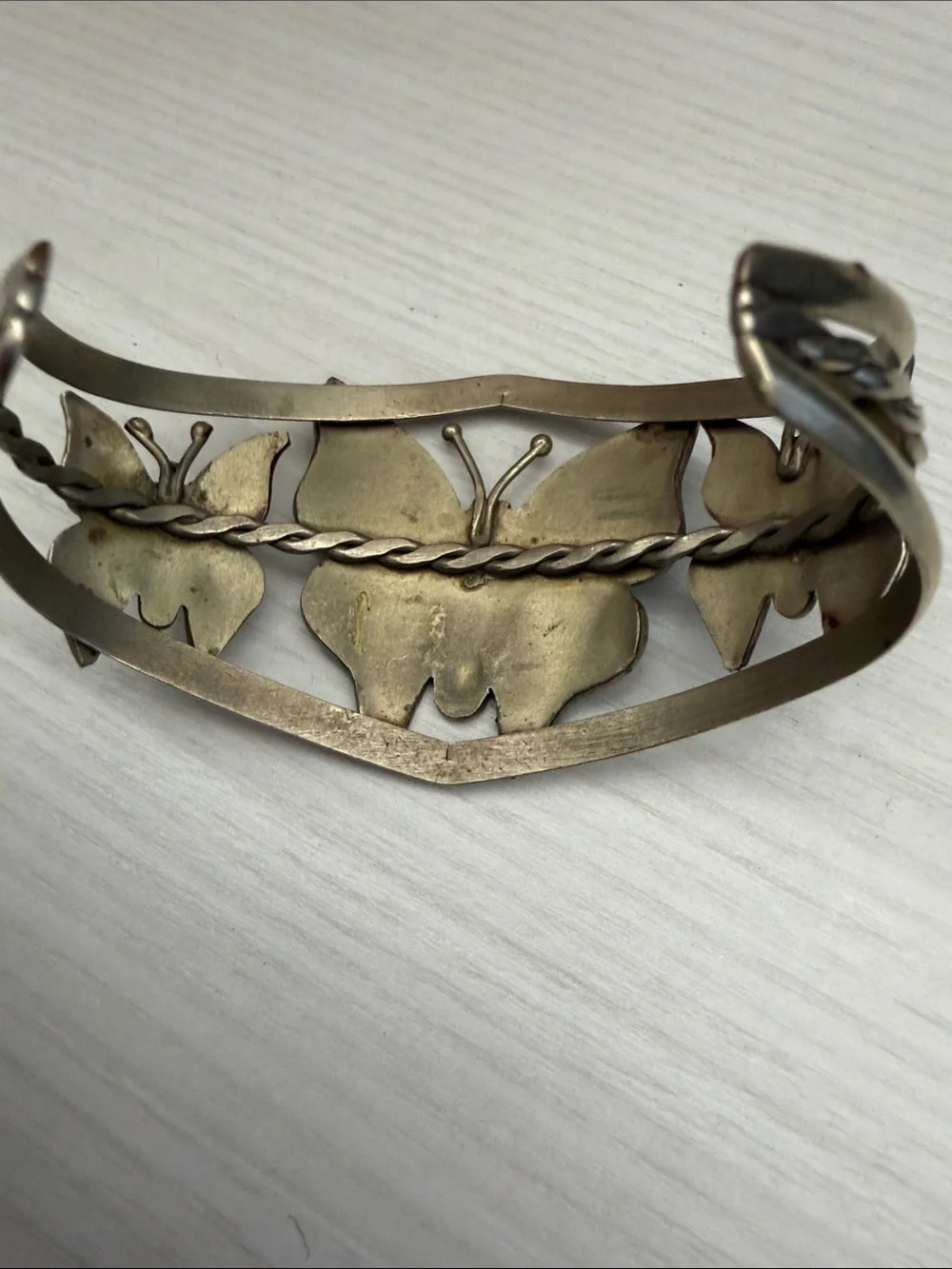 Abalone Butterfly Statement Cuff Bracelet - Iridescent